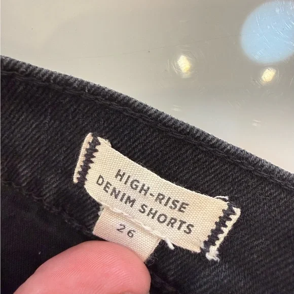 Madewell Black Denim Cutoff Jean Shorts - Picture 6 of 6